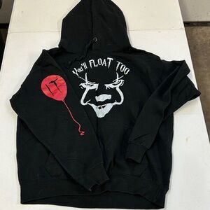 Men's Black Hoodie with Red Balloon Graphic